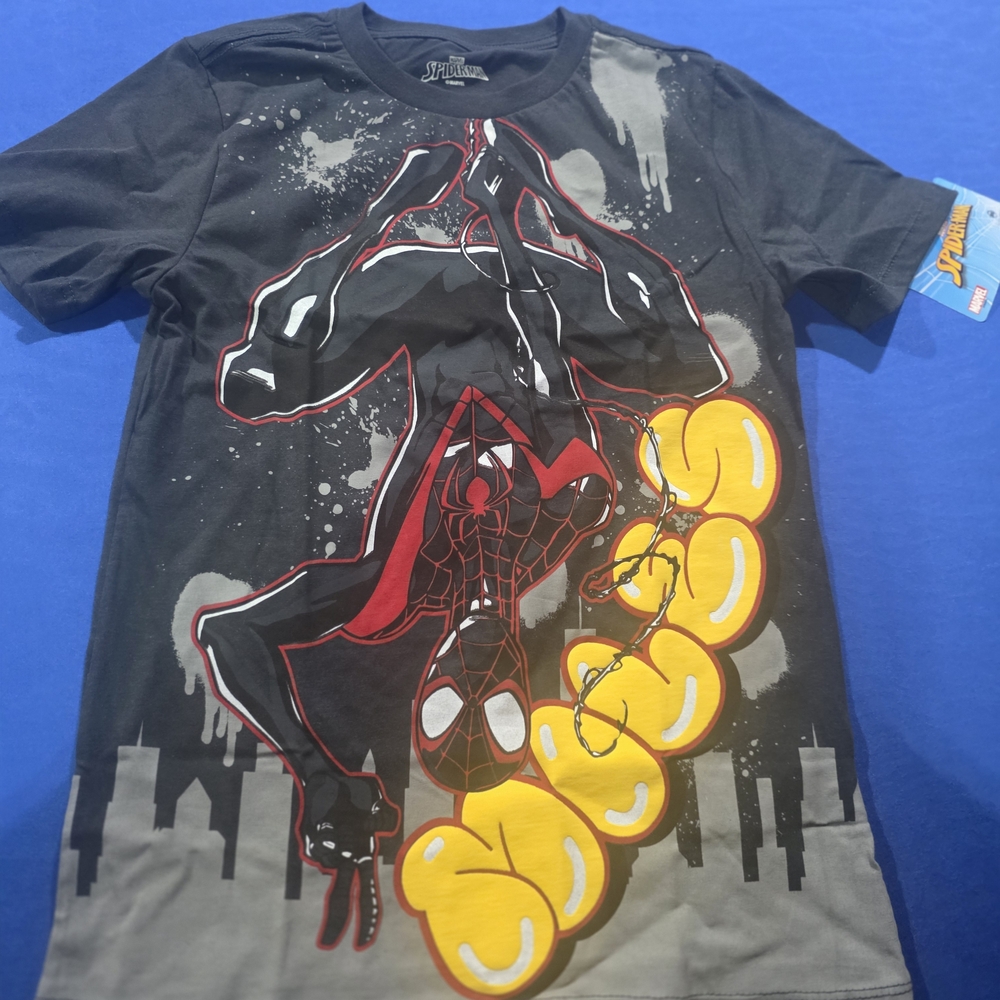 Marvel Spider-Man Miles Morales Tee - Black and Yellow
